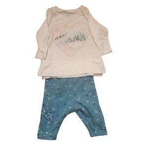 Carter's Matching Set  Sz Newborn Size 3M Graphic Print Polka Dots Like New